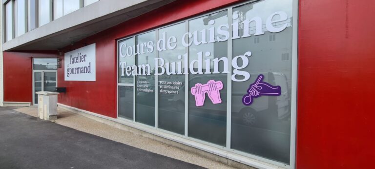 Habillage vitrine Atelier Gourmand