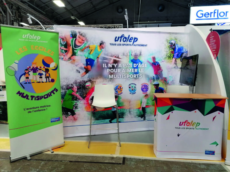 UFOLEP Stand comptoir rollup Salon02